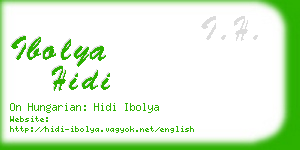 ibolya hidi business card